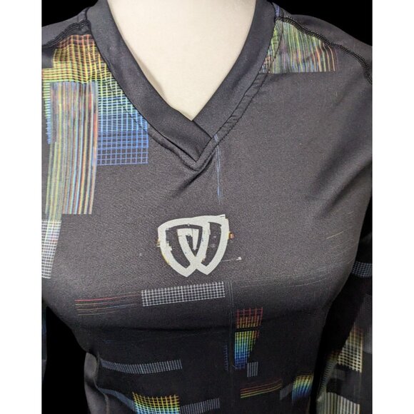 Phalanx Black And Rainbow Grid Rash Guard Size Small - Picture 4 of 10